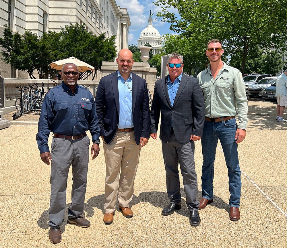 Taking on Washington, D.C. in the name of storm season preparation at Tampa Electric are,from left, Tony Faison, Derek Stock, Chip Whitworth and Blake Turner.
